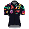21Grams Homme Manches Courtes Maillot Velo Cyclisme Spandex Polyester Noir / jaune. Géométrique Crânes Floral Botanique Cyclisme Maillot Hauts / Top VTT Vélo tout terrain Vélo Route Résistant aux UV