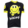 21Grams Homme Manches Courtes Maillot Velo Cyclisme Spandex Polyester Noir / jaune. Marrant Cyclisme Maillot Hauts / Top VTT Vélo tout terrain Vélo Route Résistant aux UV Respirable Séchage rapide