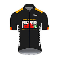 21Grams Homme Manches Courtes Maillot Velo Cyclisme Spandex Polyester Noir / jaune. Mosa que Cyclisme Maillot Hauts / Top VTT Vélo tout terrain Vélo Route Résistant aux UV Respirable Séchage rapide