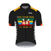 21Grams Homme Manches Courtes Maillot Velo Cyclisme Spandex Polyester Noir / jaune. Os Cyclisme Maillot Hauts / Top VTT Vélo tout terrain Vélo Route Résistant aux UV Respirable Séchage rapide Des