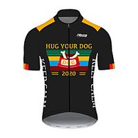21Grams Homme Manches Courtes Maillot Velo Cyclisme Spandex Polyester Noir / jaune. Os Cyclisme Maillot Hauts / Top VTT Vélo tout terrain Vélo Route Résistant aux UV Respirable Séchage rapide Des