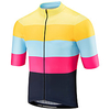 21Grams Homme Manches Courtes Maillot Velo Cyclisme Spandex Polyester Noir / jaune. Rayure Mosa que Cyclisme Maillot Hauts / Top VTT Vélo tout terrain Vélo Route Résistant aux UV Respirable Séchage