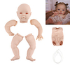 22 pouce Kit de poupée bébé Reborn bricolage non peint Kit de peinture professionnelle Reborn Toddler Doll Bébés Garçon Suesue Fabrication à la main Pas de cils,  cheveux,  couleur chair Floppy Head