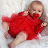 22 pouce Poupées Reborn Jouet pour Bébé Nourrisson Bébés Fille Saskia réaliste Fabrication à la main Simulation Tissu Vinyle de silicone cadeaux noël enfant avec vêtements et accessoires pour les
