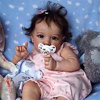22 pouce Poupées Reborn Jouet pour Bébé Nourrisson Bébés Fille Saskia réaliste Fabrication à la main Simulation Tissu Vinyle de silicone cadeaux noël enfant avec vêtements et accessoires pour les miniinthebox
