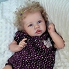 22 pouce Poupées Reborn Jouet pour Bébé Nourrisson Bébés Fille Saskia réaliste Fabrication à la main Simulation Tissu Vinyle de silicone cadeaux noël enfant avec vêtements et accessoires pour les miniinthebox