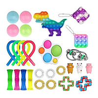 27 pièces de jouets sensoriels fidget ensemble Bundle-ADN Marbre et maille Pop Bubble Squeeze Balles de soulagement du stress avec Fidget Hand Toys pour enfants Adultes Jouets apaisants pour TDAH miniinthebox