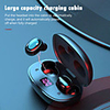 275 écouteurs sans fil TWS casque Bluetooth5.0 stéréo avec microphone avec contrôle du volume Contrôle tactile intelligent IPX5 pour téléphone portable
