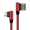 2m double coude 90 degrés micro chargeur USB pour téléphone