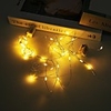 2m guirlande lumineuse 20 leds 4pcs 12pcs blanc chaud fête de noël décoration de mariage piles alimentées