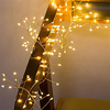 2m Guirlandes Lumineuses 100 LED 1pc Blanc Chaud La Saint-Valentin Noël Soirée Décorative Décoration de mariage de Noël Batteries alimentées