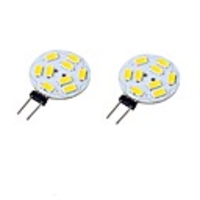 2pcs 3 W LED à Double Broches 300-350 lm G4 T 9 Perles LED SMD 5730 Décorative Blanc Chaud Blanc Froid 12 V 24 V 9-30 V / 2 pièces / RoHs