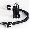 3 en 1 foudre 30 broches et câble micro USB de nouilles 8 broches 5 broches avec un chargeur de voiture pour iphone4 / 5 samsung