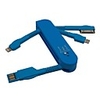 3 en 1 USB de chargeur de synchronisation câble de chargement pour iPhone 4s / 5/6 mini iPad Galaxy Tab et les téléphones Android