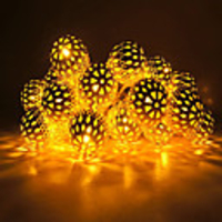3M Guirlandes Lumineuses 20 LED Blanc Chaud / RVB / Blanc Créatif / Design nouveau / Soirée Batteries alimentées