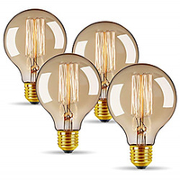 4 pièces 40 W E26 / E27 G80 Blanc Chaud 2300 k Rétro / Intensité Réglable / Décorative Ampoule à incandescence Vintage Edison 220-240 V miniinthebox