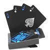 54pcs nouveau étanche pvc pur magie noire boîte-emballé en plastique cartes à jouer ensemble deck poker classique tours de magie outil miniinthebox