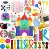 54pcspopping jeu sensoriel popper fidget bubble toy pop push it pack10 pièce éducatif coloré entraînement cérébral tangram puzzle building pattern blocs setstress reliefgift miniinthebox
