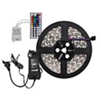 5m 300x5050 RVB SMD LED bande de lumière et télécommande 44key et nous 6a alimentation (AC110-240V)