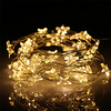 5m Guirlandes Lumineuses 50 LED 1pc Blanc Chaud La Saint-Valentin Noël Intérieur Décorative Etoile Piles AA alimentées
