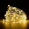 5m Guirlandes Lumineuses 50 LED Blanc Chaud / RVB / Blanc Imperméable / Créatif / Soirée Piles AA alimentées 1pc