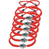 6 pièces tressé chaîne kabbale bracelets rotatif mauvais oeil hamsa main pour bracelet de protection chaîne rouge miniinthebox