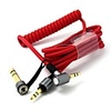 6, 5 pi 2M 3.5mm mâle à mâle coudé avec 6, 35 mm adaptateur audio AUX printemps câble