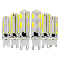 6pcs 7 W LED à Double Broches 600-700 lm G9 T 152 Perles LED SMD 3014 Intensité Réglable Blanc Chaud Blanc Froid 220-240 V 110-130 V miniinthebox