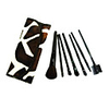 7 pcs brosse de maquillage de laine brune mis en cas libre