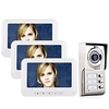 7 pouces lcd 3 appartements visiophone interphone système ir-cut hd 1000tvl caméra montage mural mains libres smart home security sonnette un à deux vidéophone miniinthebox