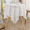 90 90cm nappe en dentelle de soie brillante couverture de table en tissu décoratif pour une utilisation extérieure et intérieure