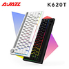 Ajazz k620t sans fil bluetooth 2.4ghz usb clavier de bureau double mode lumineux avec support de téléphone tablette 5.000.000 clés