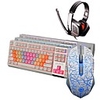 ajazz lumineux optique USB filaire jeu clavier souris (1000dpi) costume