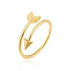 Ajustable Love Struck Arrow Ring bague enveloppante polie haute pour femme (or) miniinthebox