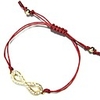 aléatoire strass de couleur brillante infini corde hamsa armure bracelet (1 pièce)