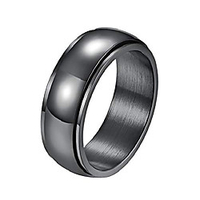 alextina 8mm anneau de rotation en acier inoxydable forme de dôme anneau d