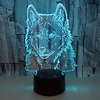 animaux loup 3d veilleuse tactile lampes de bureau 7 lumières de table à langer avec base acrylique plat absamp; chargeur USB miniinthebox