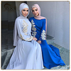 arabe Adulte Femme Abaya Robe Pour Soirée Halloween Polyester Broderie Halloween Carnaval Mascarade Robe miniinthebox