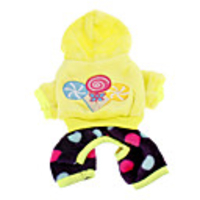Belles Lollipop Motif pantalons chauds à quatre pattes avec capuche pour Animaux Chiens (Assorted Sizes)