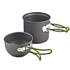 Bouilloire de Camping Ustensiles de Cuisine en Extérieur 1 Boîtier Inclus Acier inoxydable pour 2 personne De plein air Camping Noir