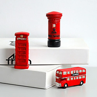 Britannique rétro rouge londres cabine téléphonique bus boîte aux lettres modèle décoration chambre d
