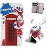 britannique étui rouge motif de cabine téléphonique de cuir d