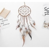 Brun rétro pastoral attrape-rêves fait à la main cadeau petite amie/étudiant cadeau plume crochet fleur vent carillon ornement tenture murale décor art boho style 6415cm miniinthebox