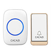 cacazi sans batterie ruquired sonnette étanche sans fil led lumière sonnette de porte auto-alimentée