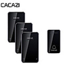 Cacazi sonnette sans fil étanche auto-alimentée sans batterie lumière LED 200m maison cloche sans fil 1 bouton 3 récepteur