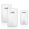 Cacazi sonnette sans fil étanche auto-alimentée sans batterie lumière LED 200m maison sans fil cloche 1 bouton 2 récepteur