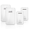 Cacazi sonnette sans fil étanche auto-alimentée sans batterie lumière LED 200m maison sans fil cloche 2 bouton 2 récepteur