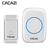 cacazi sonnette étanche sans fil auto-alimentée sans bouton de batterie sonnette sans fil à domicile 38 carillon 4 récepteur de volume