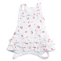 cerise robe en coton design pour chiens (xs-l)