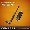 cf-wu830ns comfast 2.4ghz 802.11b / g / n 300mbps usb 2.0 wi-fi sans fil carte réseau - noir